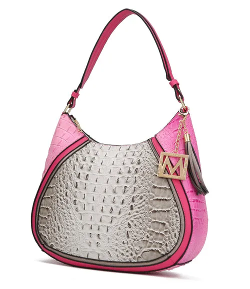 Emma Embossed Hobo Bag