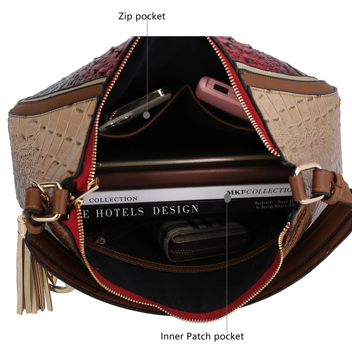 Emma Embossed Hobo Bag