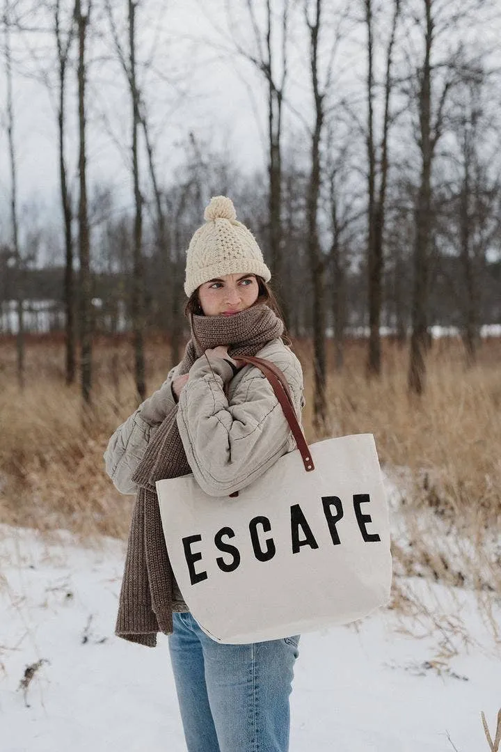 ESCAPE Canvas Tote Bag - Natural