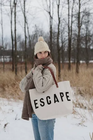 ESCAPE Canvas Tote Bag - Natural