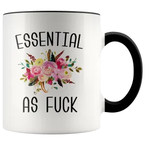Essential Worker Mug Essential Employee Gift Essential As Fuck Mug Funny Accent Coffee Cup Gift For Nurse Essential AF…