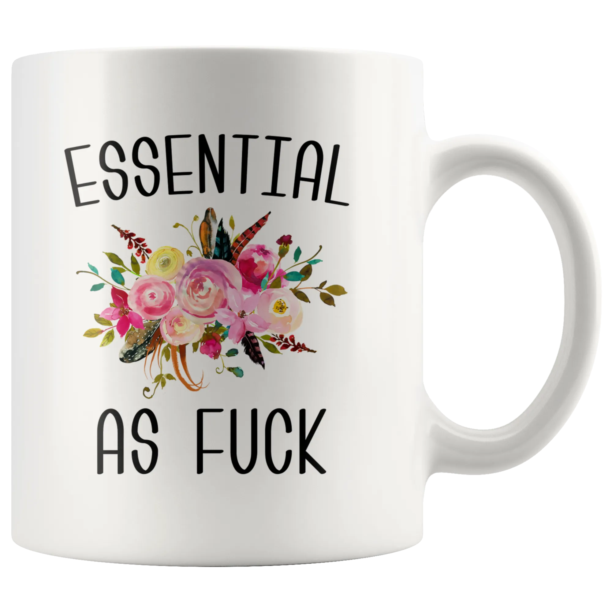 Essential Worker Mug Essential Employee Gift Essential As Fuck Mug Funny Accent Coffee Cup Gift For Nurse Essential AF…