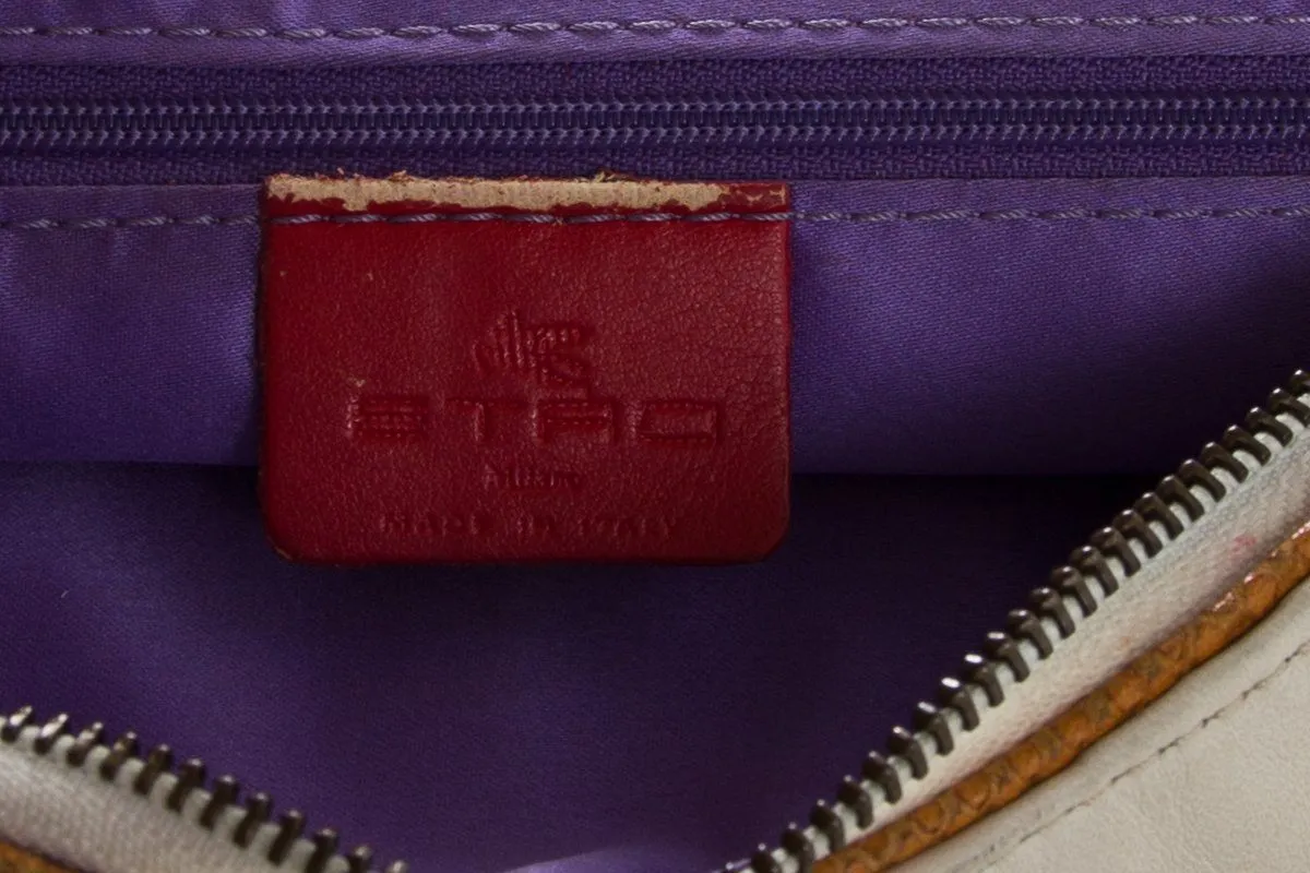 Etro Cream Suede Bag