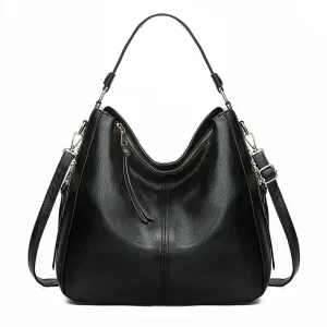 Faux Leather Women Hobo Bag Large Capacity Shoulder Bag