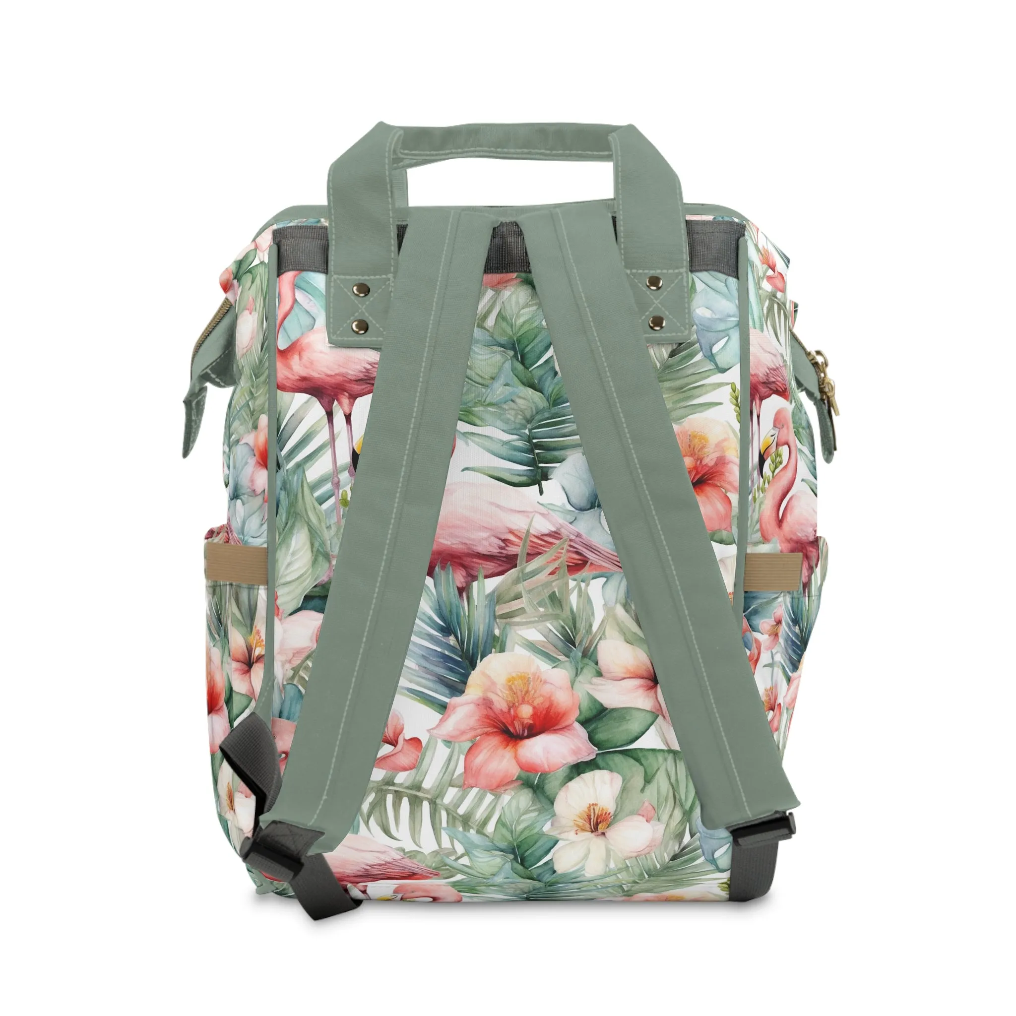 Flamingo Diaper Backpack - Playful & Multifunctional Baby Bag with Vibrant Flamingo Motifs, Ideal for Stylish Parents