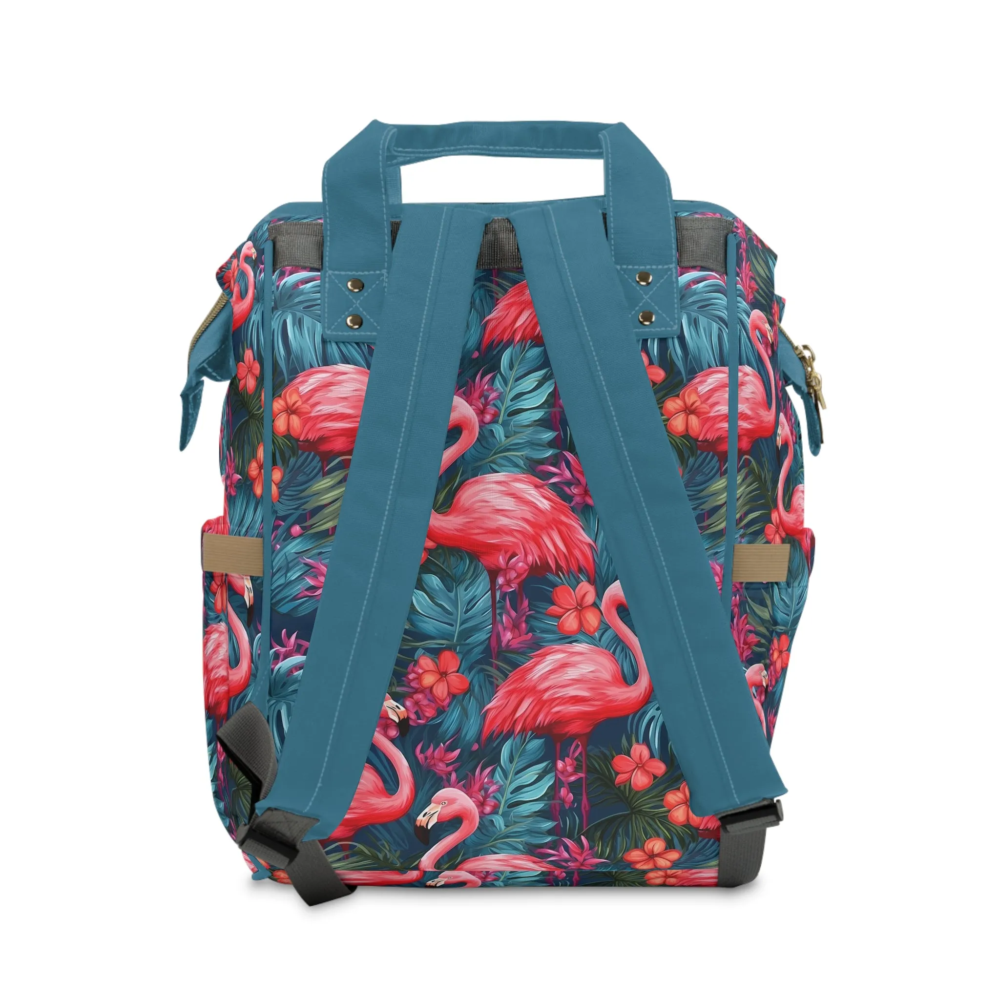Flamingo Diaper Backpack - Playful & Multifunctional Baby Bag with Vibrant Flamingo Motifs, Ideal for Stylish Parents