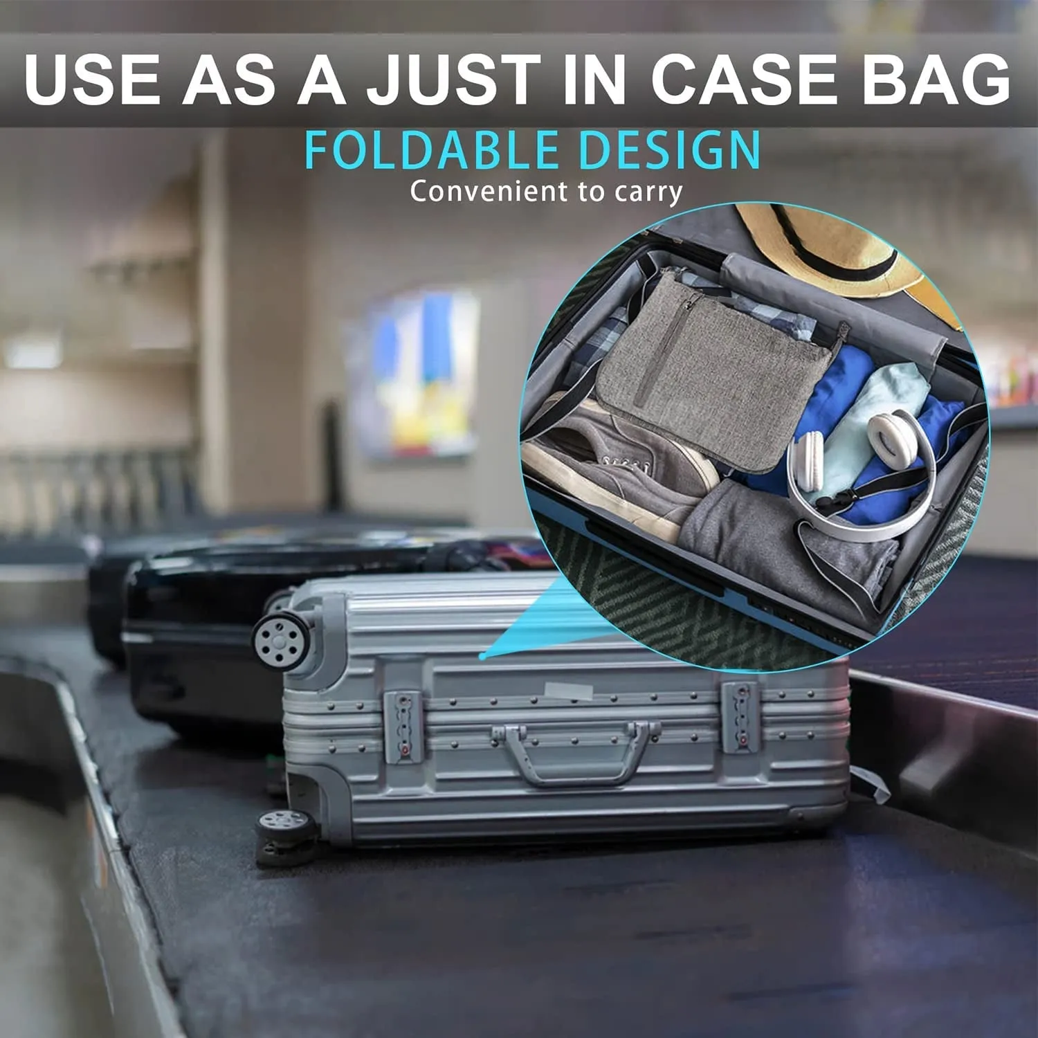 Foldable Travel Duffle Bag with Shoes Compartment 65L 85L 115L