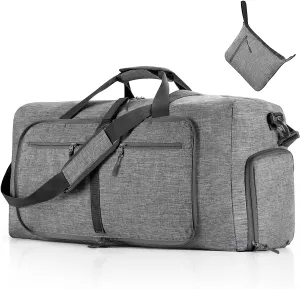Foldable Travel Duffle Bag with Shoes Compartment 65L 85L 115L