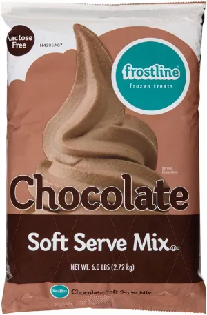 Frostline Chocolate Soft Serve Ice Cream Mix - 6 Lbs. Bag - Case (6 X 6 lbs. Bags) - 56 Cases Per Pallet