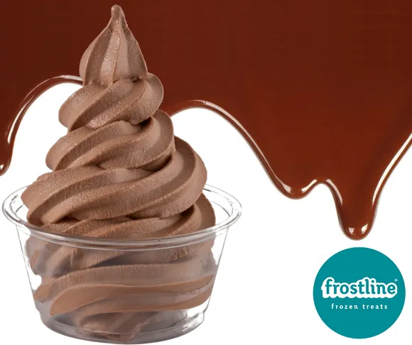 Frostline Chocolate Soft Serve Ice Cream Mix - 6 Lbs. Bag - Case (6 X 6 lbs. Bags) - 56 Cases Per Pallet