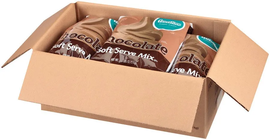 Frostline Chocolate Soft Serve Ice Cream Mix - 6 Lbs. Bag - Case (6 X 6 lbs. Bags) - 56 Cases Per Pallet
