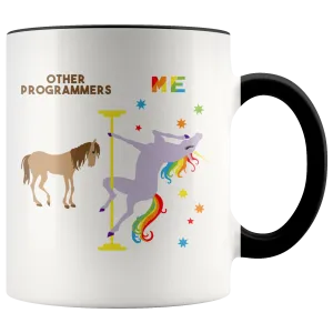 Funny Programmer Mug Programmer Birthday Present Pole Dancing Unicorn Coffee Cup Woman Programmer Gift