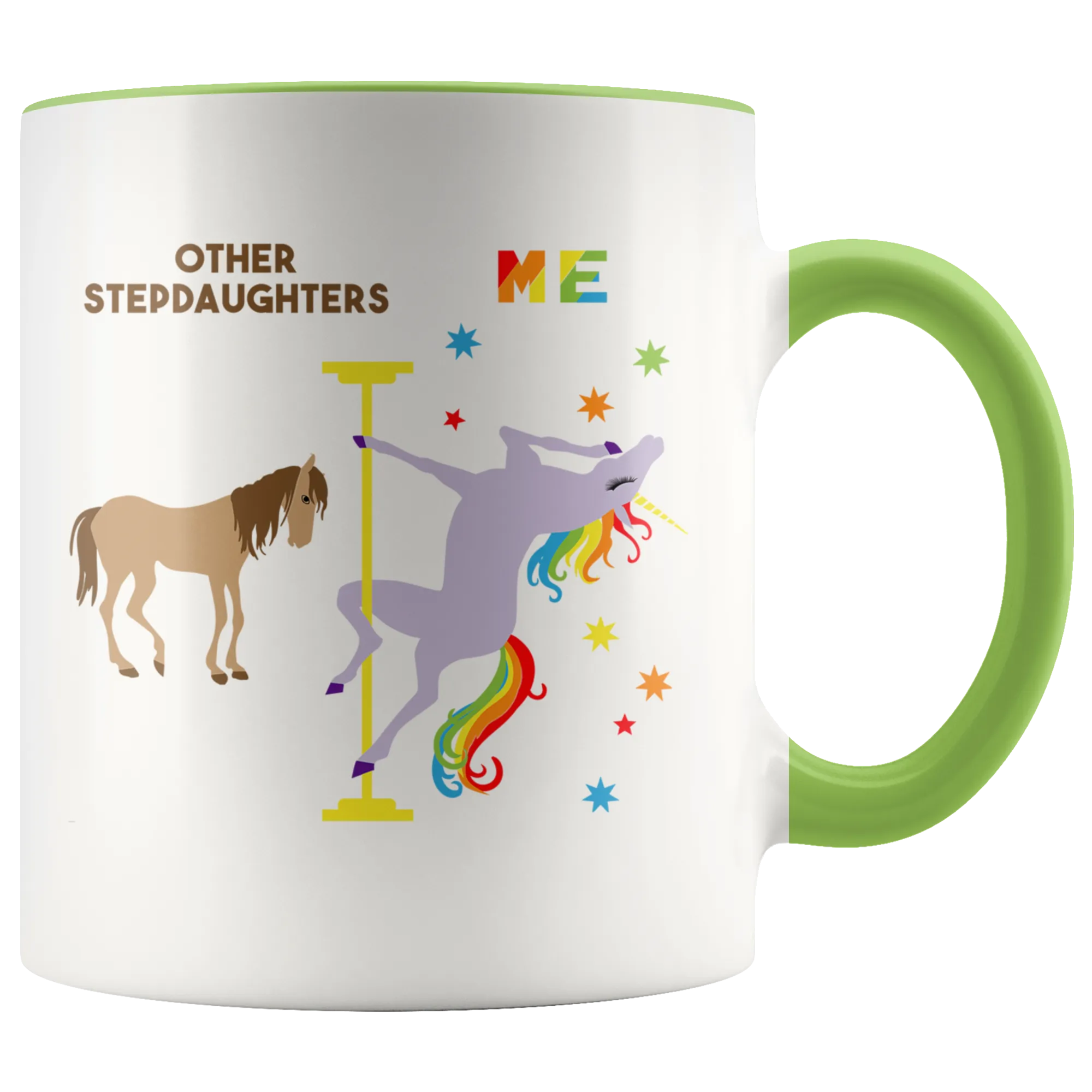 Funny Stepdaughter Gift Birthday Mug for Stepdaughter Coffee Cup Pole Dancing Unicorn