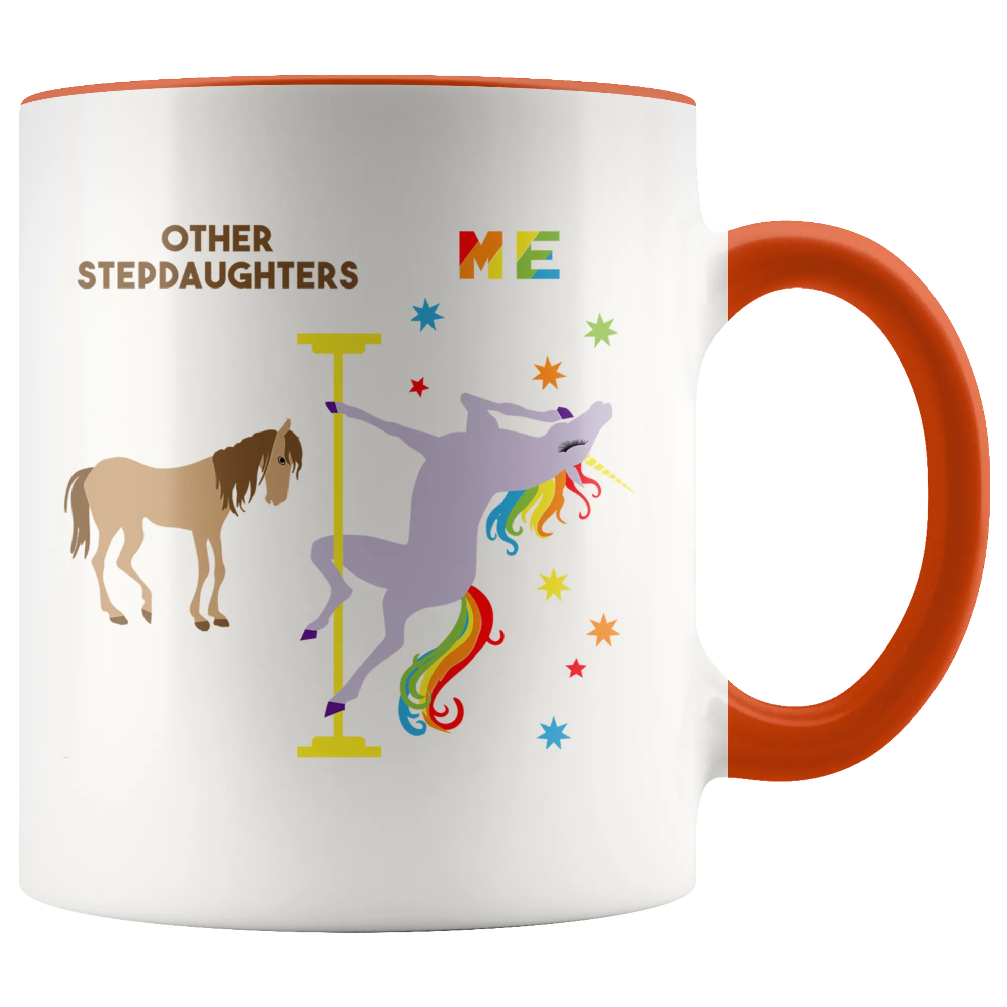 Funny Stepdaughter Gift Birthday Mug for Stepdaughter Coffee Cup Pole Dancing Unicorn
