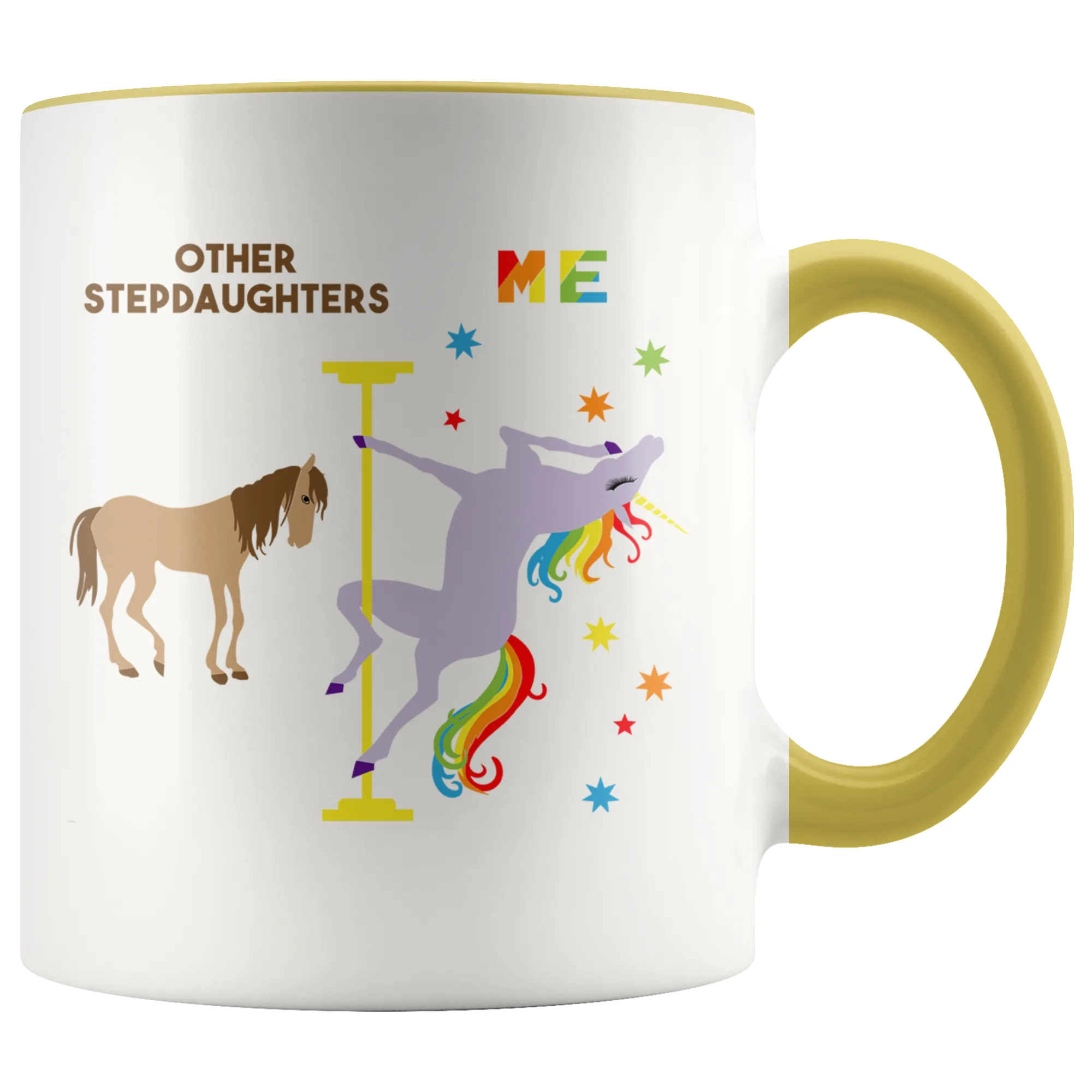 Funny Stepdaughter Gift Birthday Mug for Stepdaughter Coffee Cup Pole Dancing Unicorn