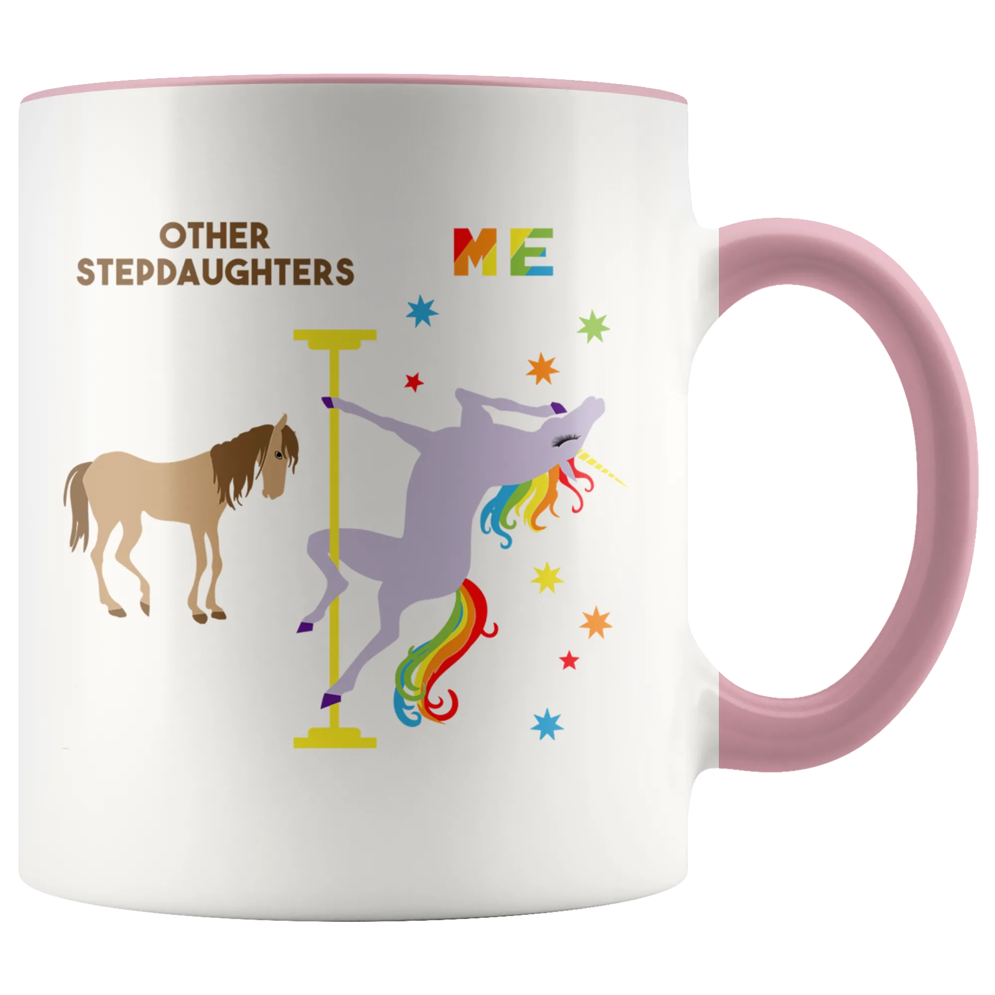 Funny Stepdaughter Gift Birthday Mug for Stepdaughter Coffee Cup Pole Dancing Unicorn