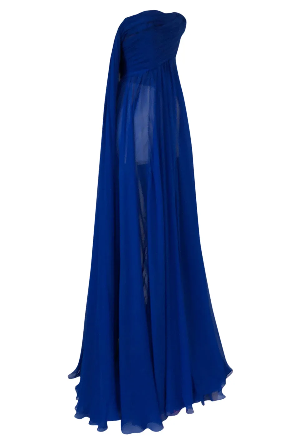 F/W 2004 Jean Louis Scherrer Haute Couture Runway Dress & Feather Cape