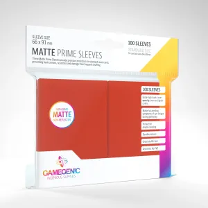 Gamegenic Matte Prime Sleeves Red (100 ct.)