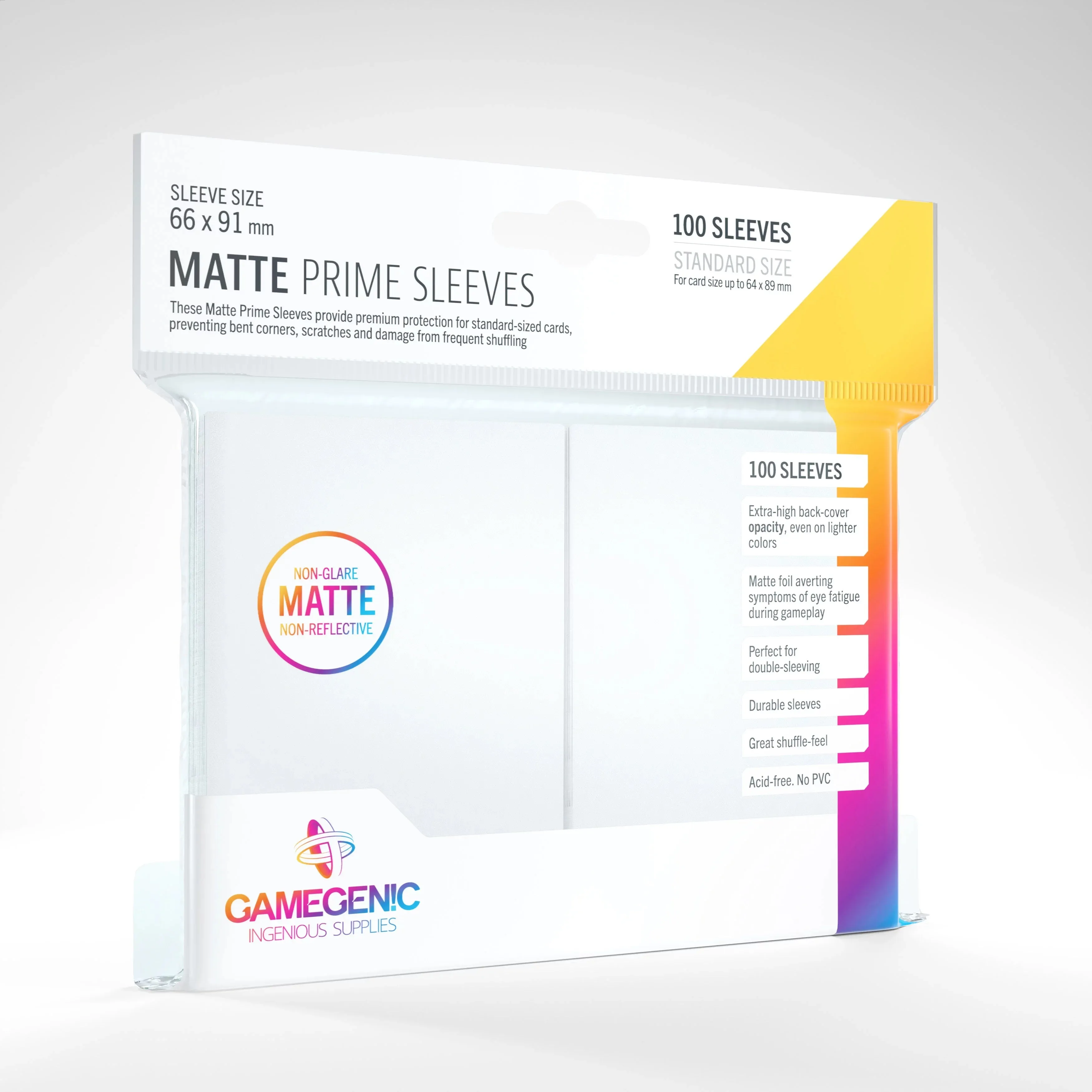 Gamegenic Matte Prime Sleeves White (100 ct.)