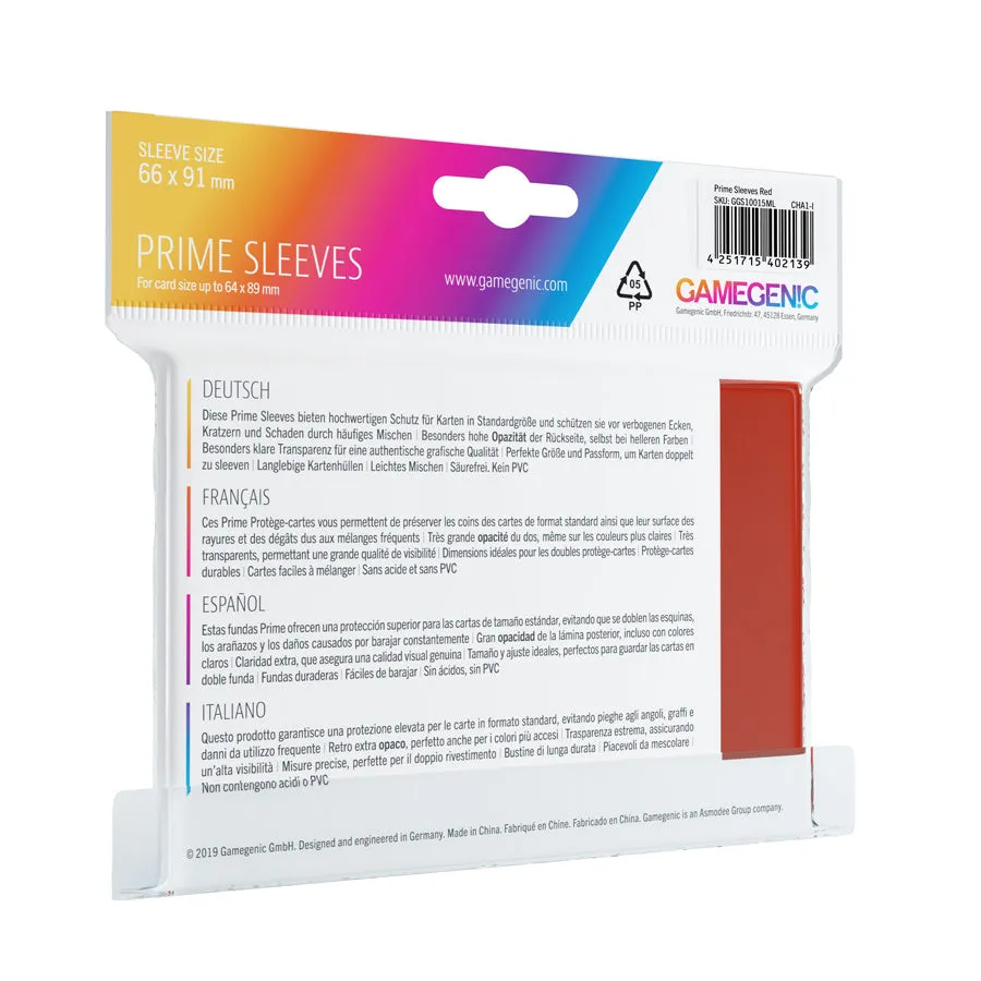 Gamegenic Prime Sleeves Red (100 ct.)