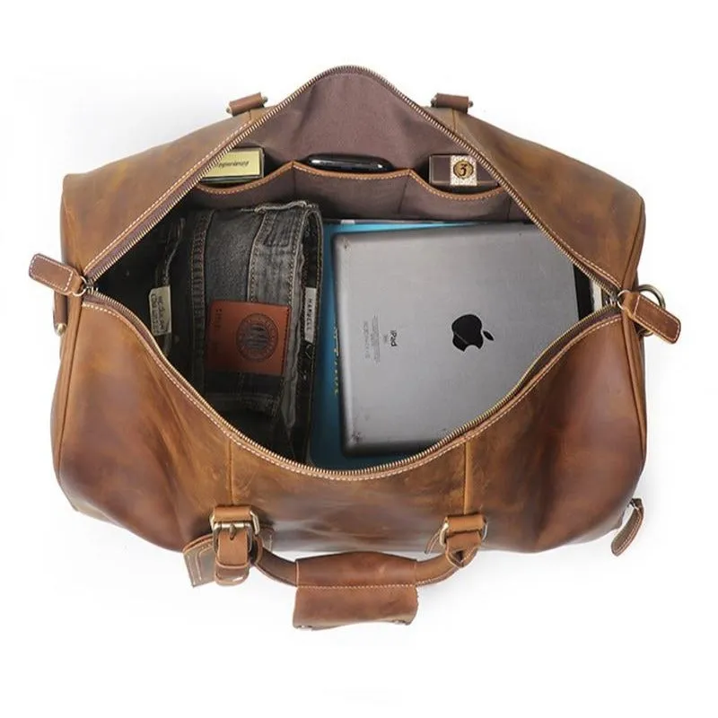 Genuine Leather Overnight  Bag
