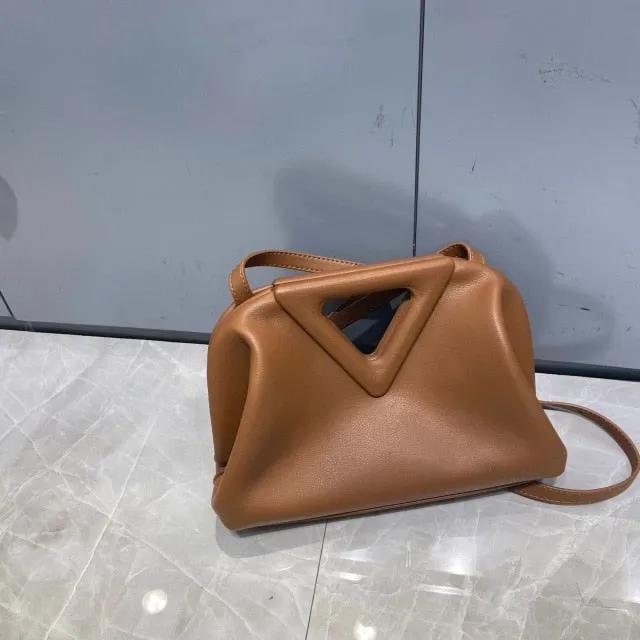 Genuine Leather Point Top Handle
