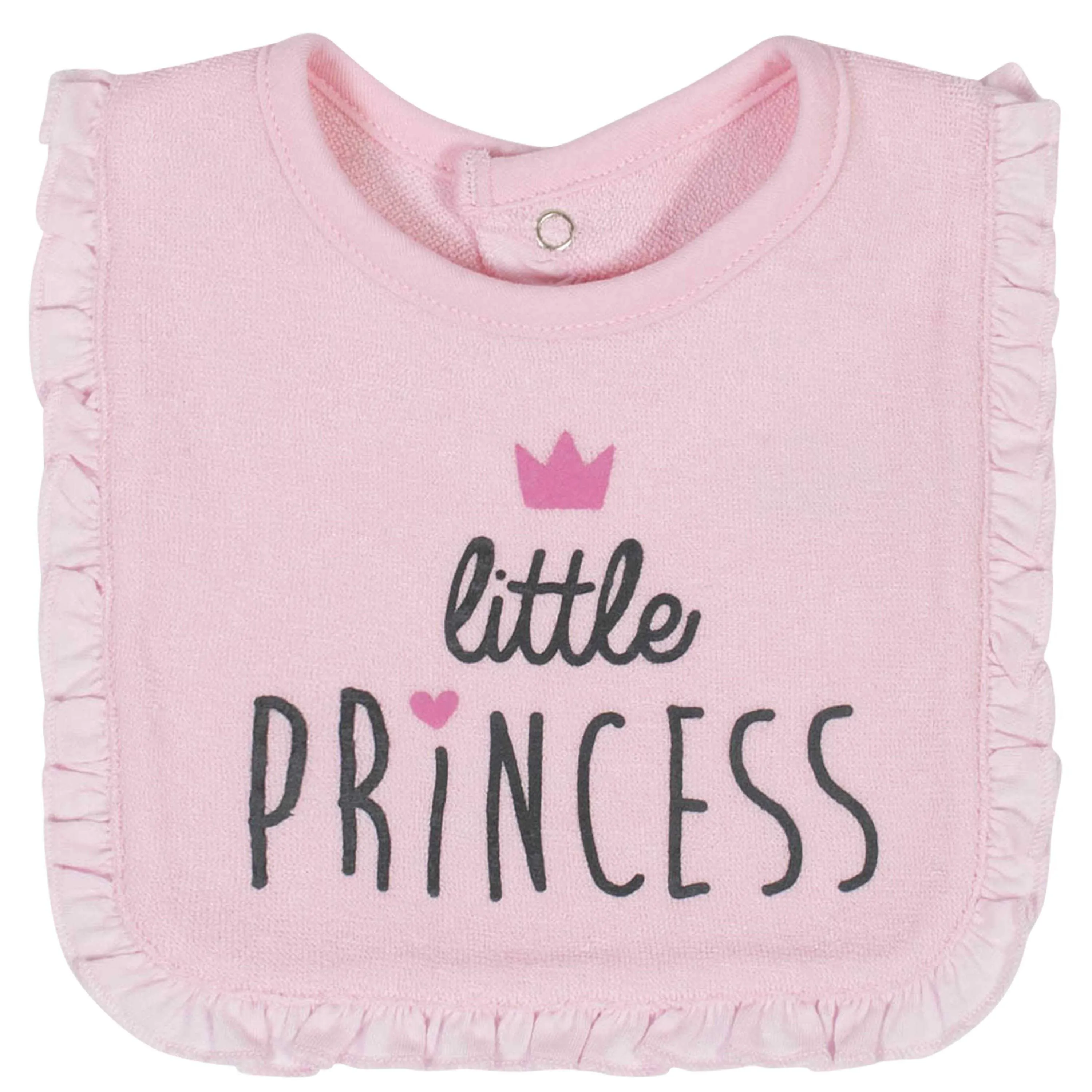 Gerber® 3-Pack Baby Girls Princess Terry Bibs