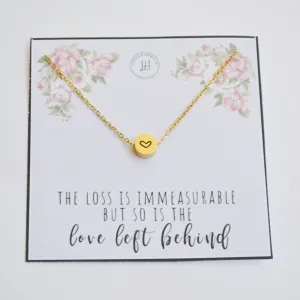 Gift for loss, Gift for grief, Sympathy gift, Condolence gift, Loss of a loved one, Loss of dad, Loss of mom, Bereavement gift, Gold heart
