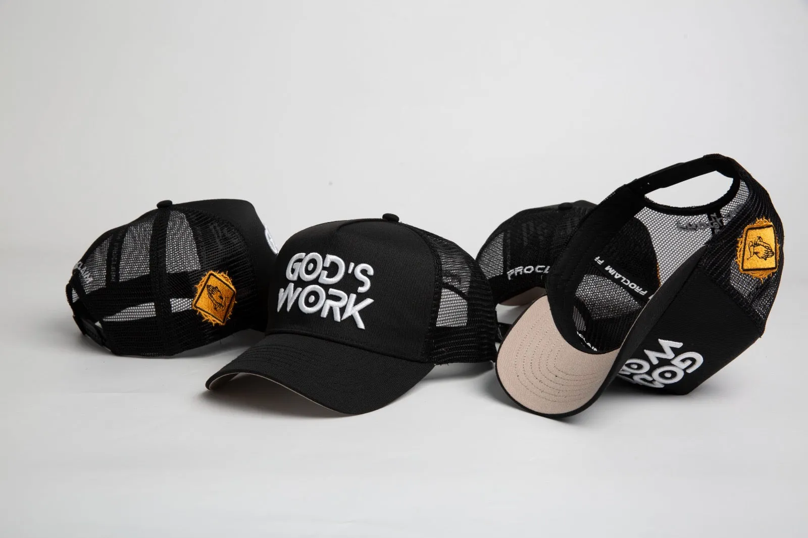 God’s Work- Signature Series Black Mesh Snap-back