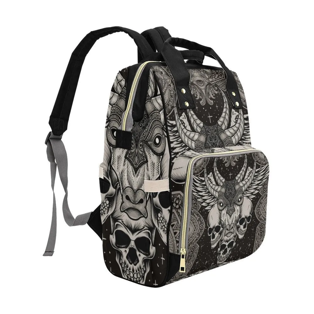 Goth Diaper Bag Backpack Bats Cute Witchy Baby Shower Gift Insulated Travel Bottle Cooler Gothic Moms Dads New Parents Newborns