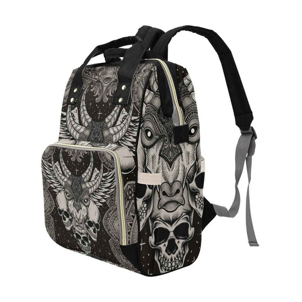 Goth Diaper Bag Backpack Bats Cute Witchy Baby Shower Gift Insulated Travel Bottle Cooler Gothic Moms Dads New Parents Newborns