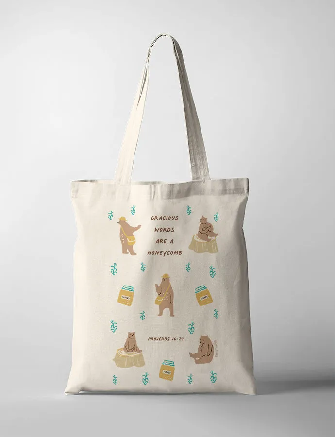 Gracious Words Are A Honeycomb {Tote Bag}
