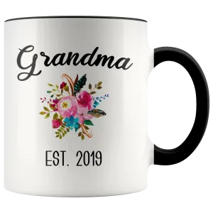 Grandma to be Mug Gifts for New Grandma Est 2019 Pregnancy Announcement for Grandparents Reveal to Grandparents
