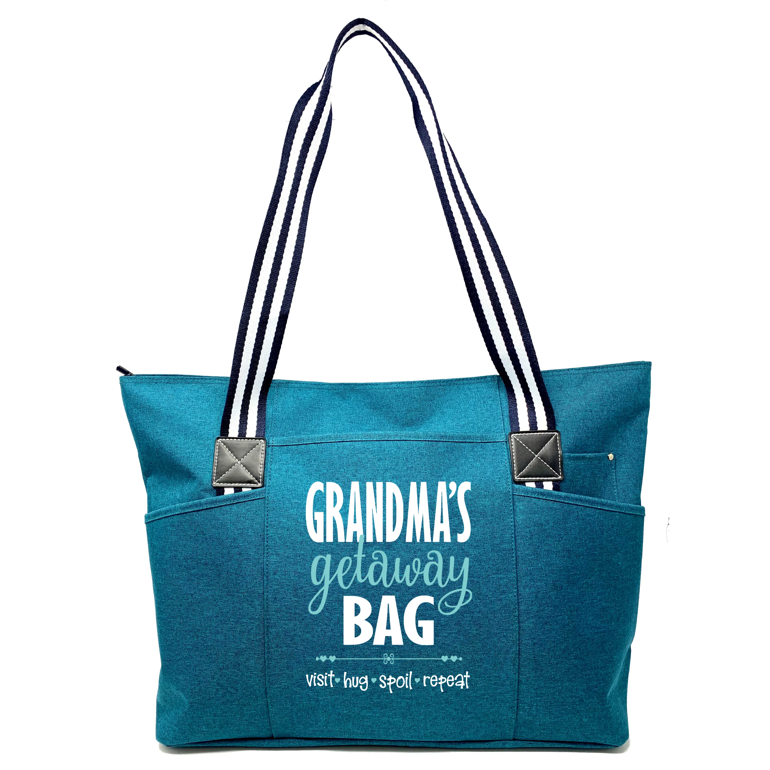 Grandma's Getaway Tessa Teal Tote Bag for Grandmothers