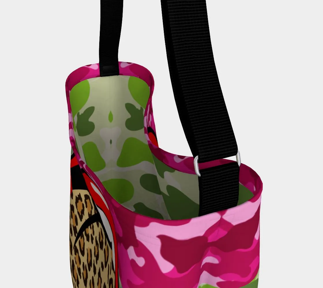 Green Apple Leopard Neoprene Tote