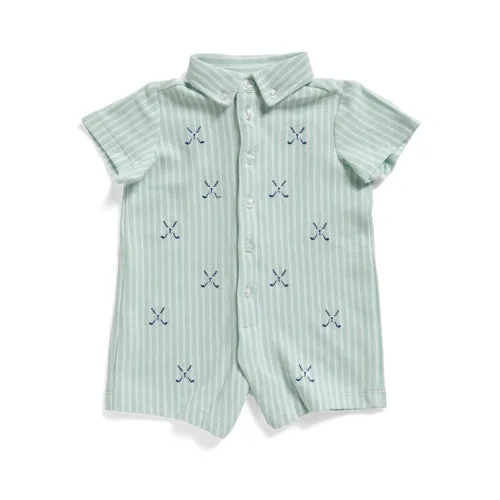 Green Golf Polo Romper