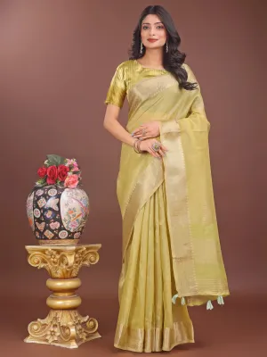 Green Organza Saree