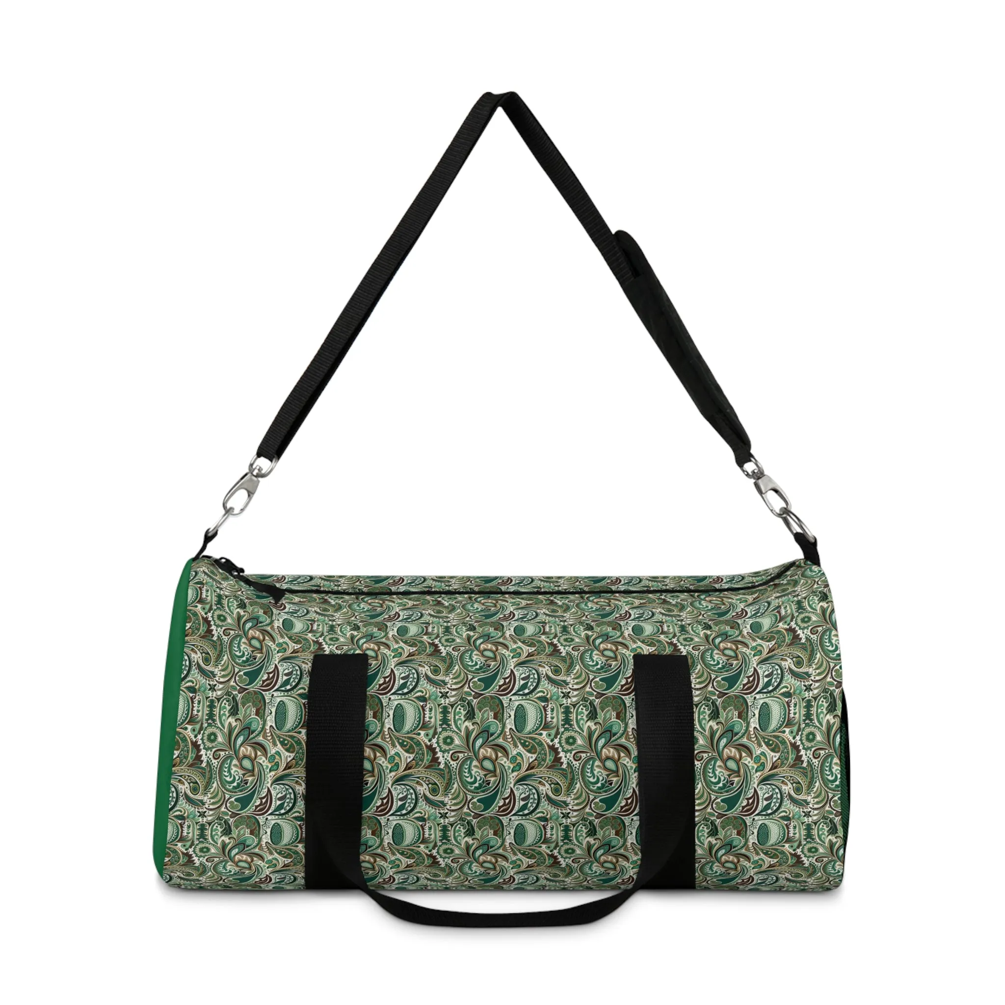 Green Paisley Duffel Travel Bag