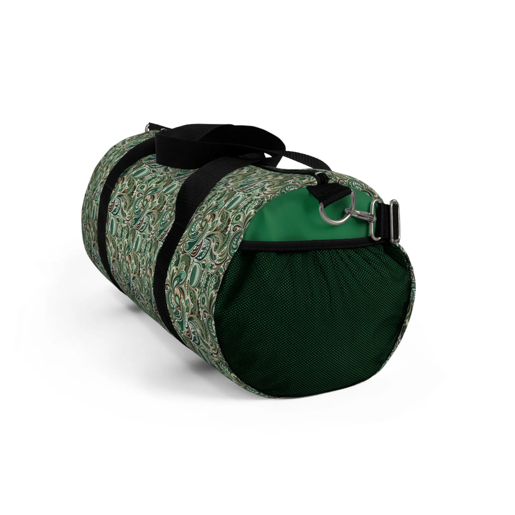 Green Paisley Duffel Travel Bag