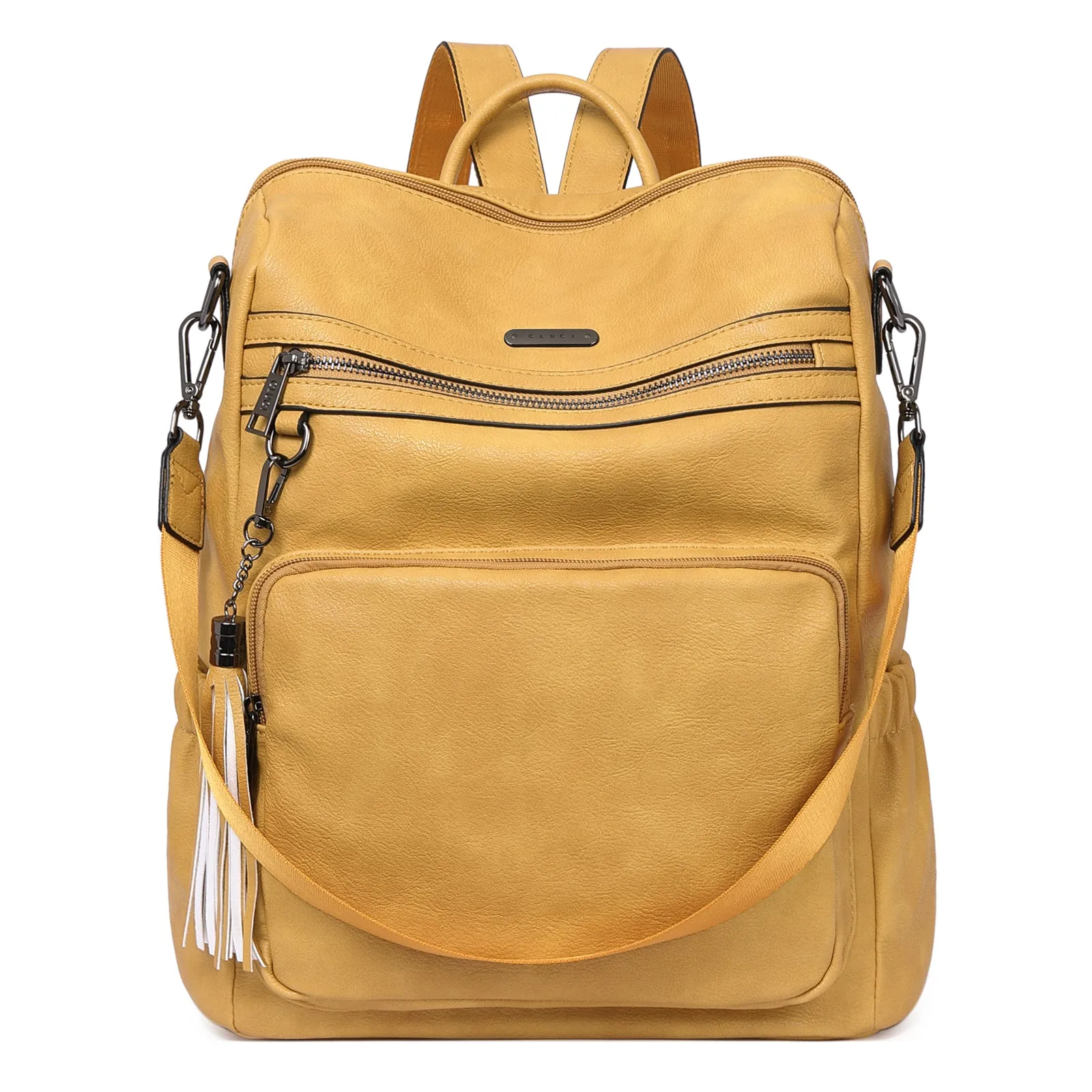 Greene Women's Leather Backpack Purse For Commuting | Two-Toned Vintage