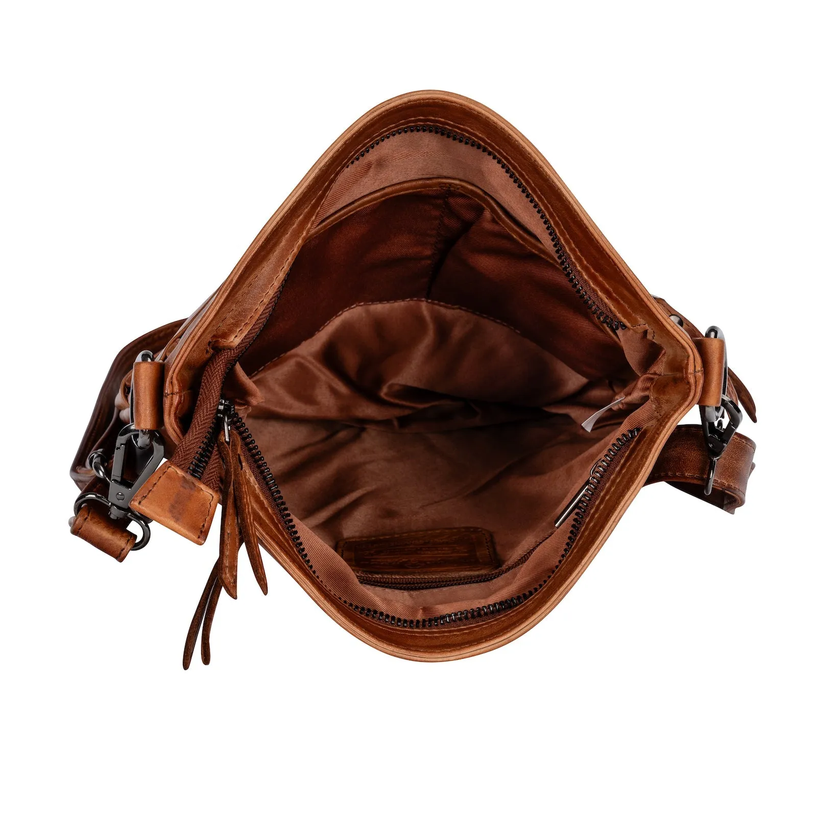 Greenwood 'Liane' Crossbody Leather Bag ~ Cognac