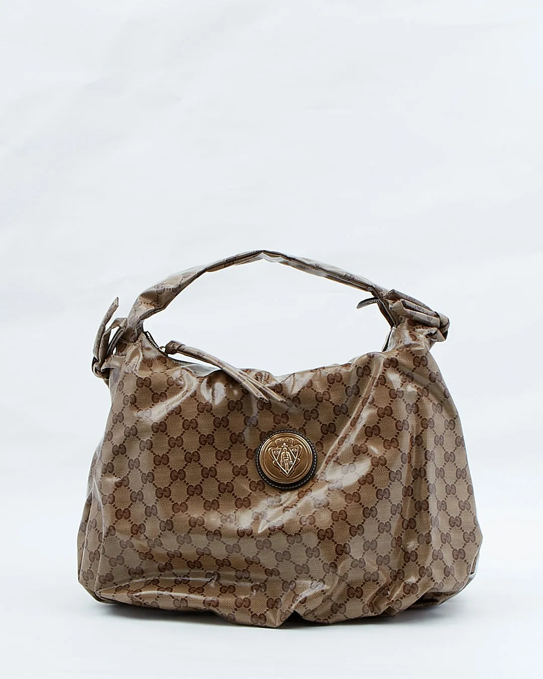 Gucci GG Supreme Crystal Canvas Hobo Bag