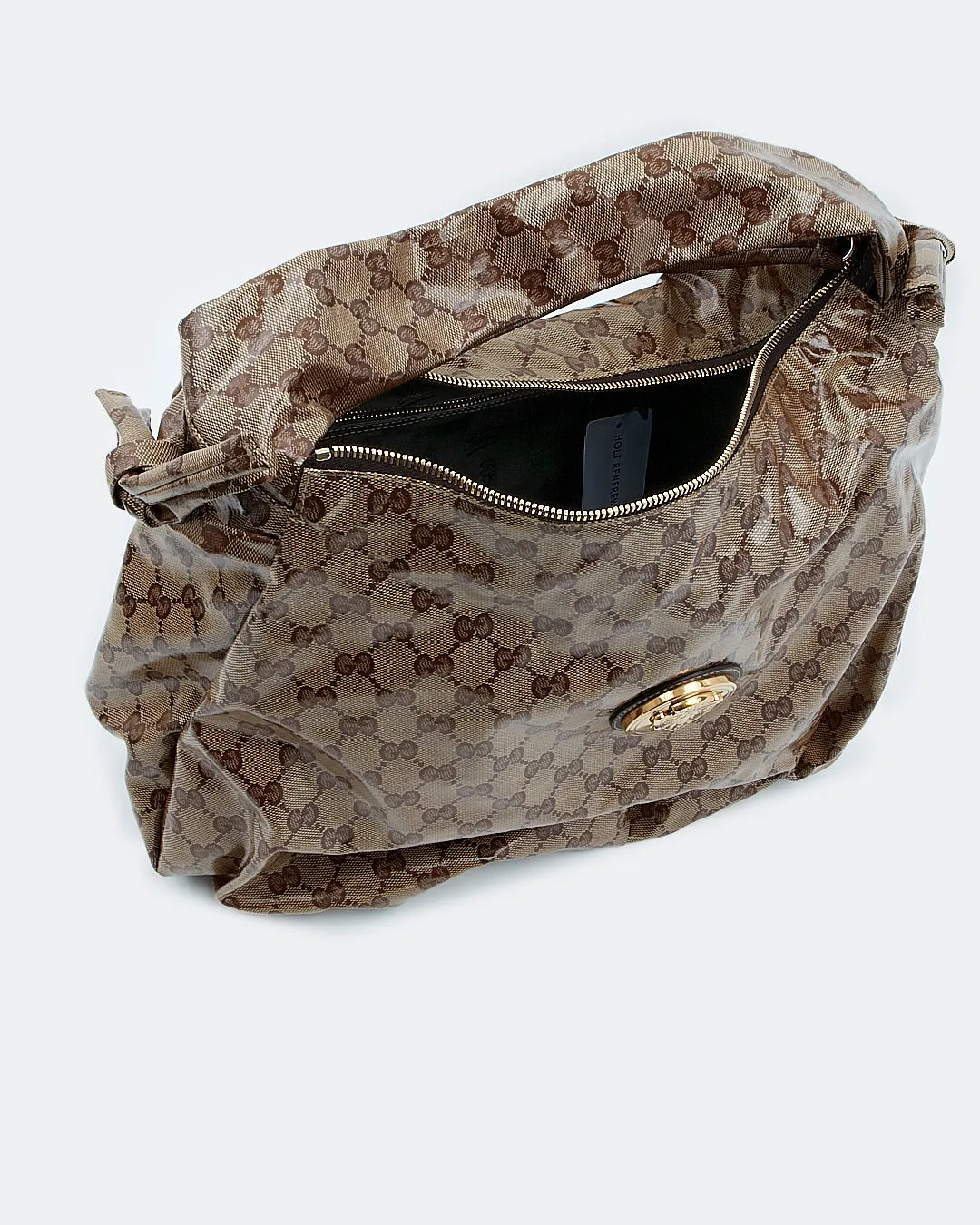 Gucci GG Supreme Crystal Canvas Hobo Bag