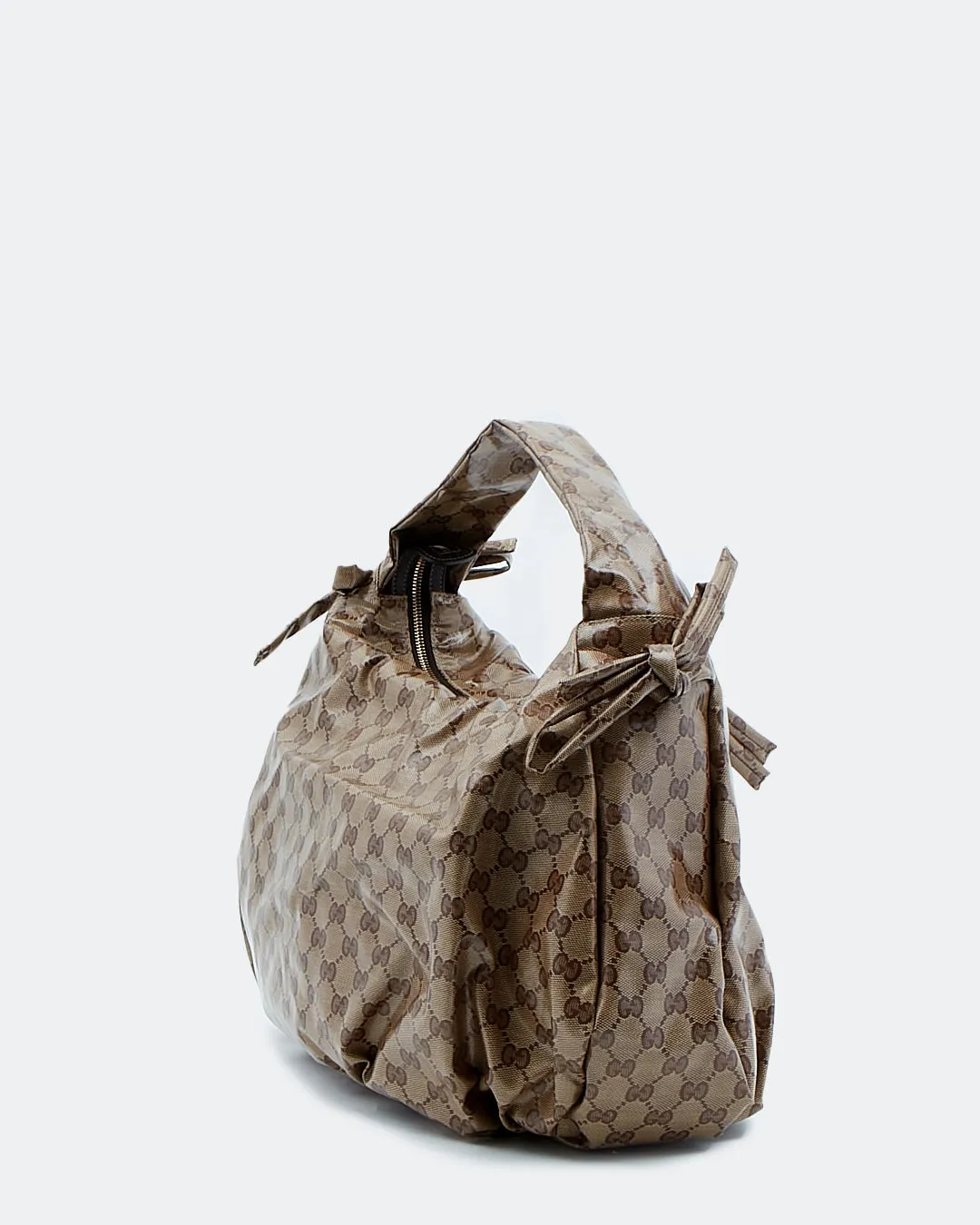 Gucci GG Supreme Crystal Canvas Hobo Bag