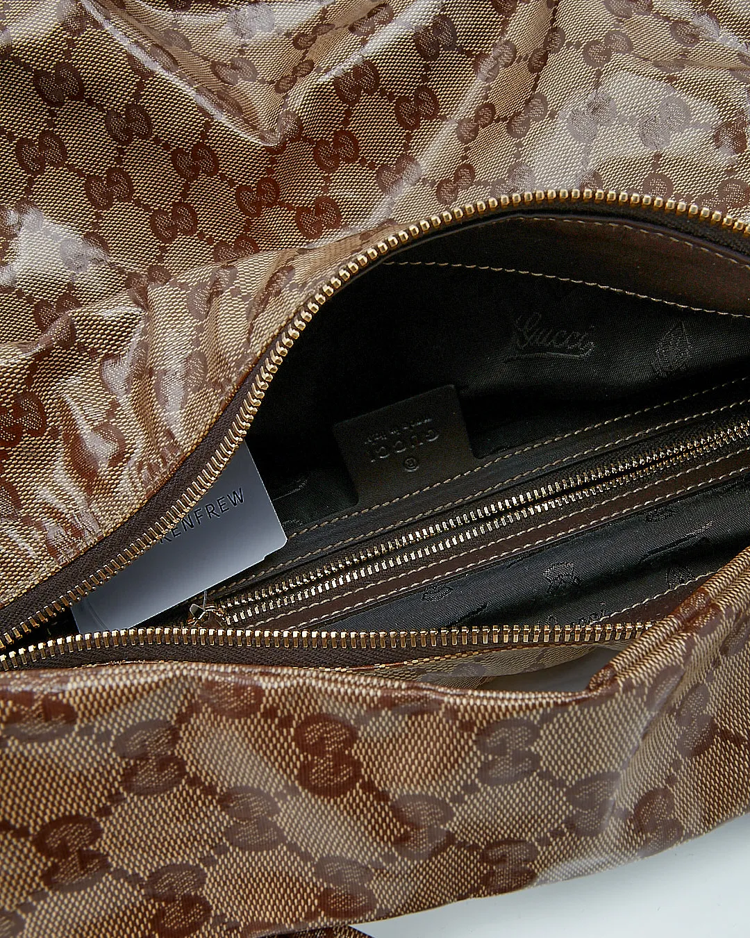 Gucci GG Supreme Crystal Canvas Hobo Bag