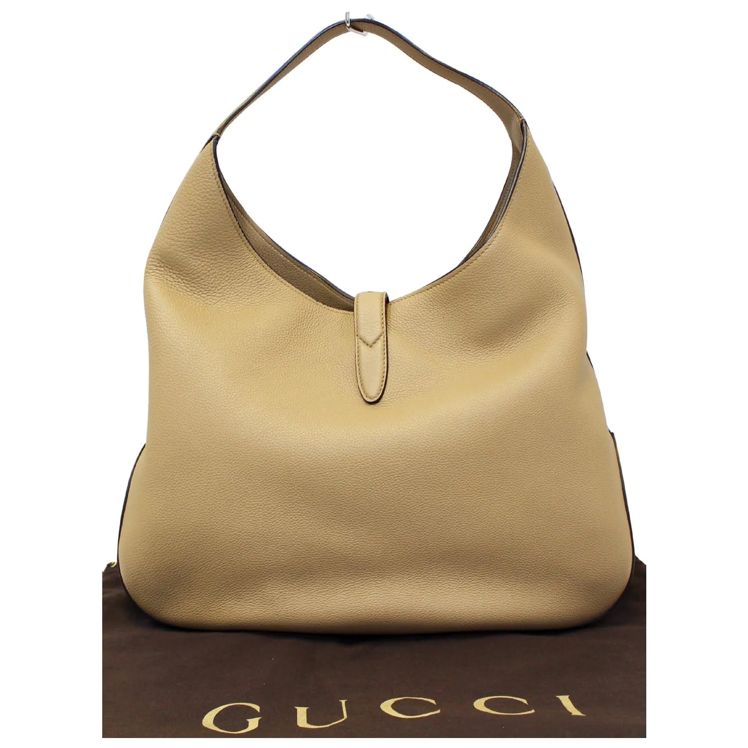 GUCCI Jackie Soft Leather Hobo Bag 362968 Beige - Last call