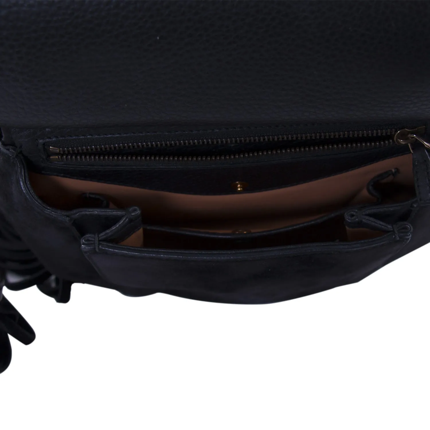 Gucci Nouveau Black Fringe Suede Bag