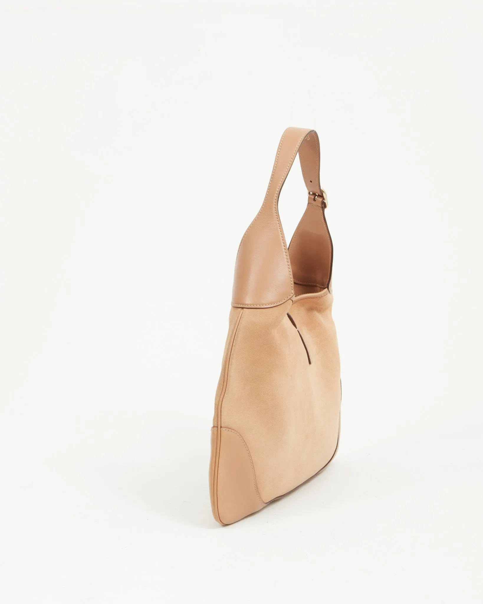 Gucci Tan Suede Jackie Hobo Shoulder Bag