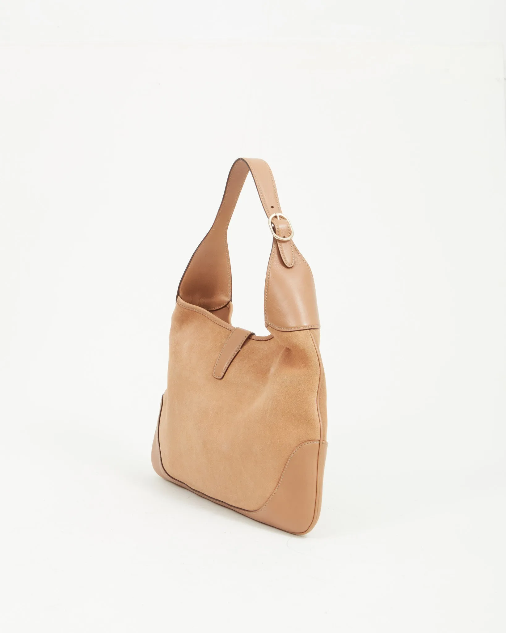 Gucci Tan Suede Jackie Hobo Shoulder Bag
