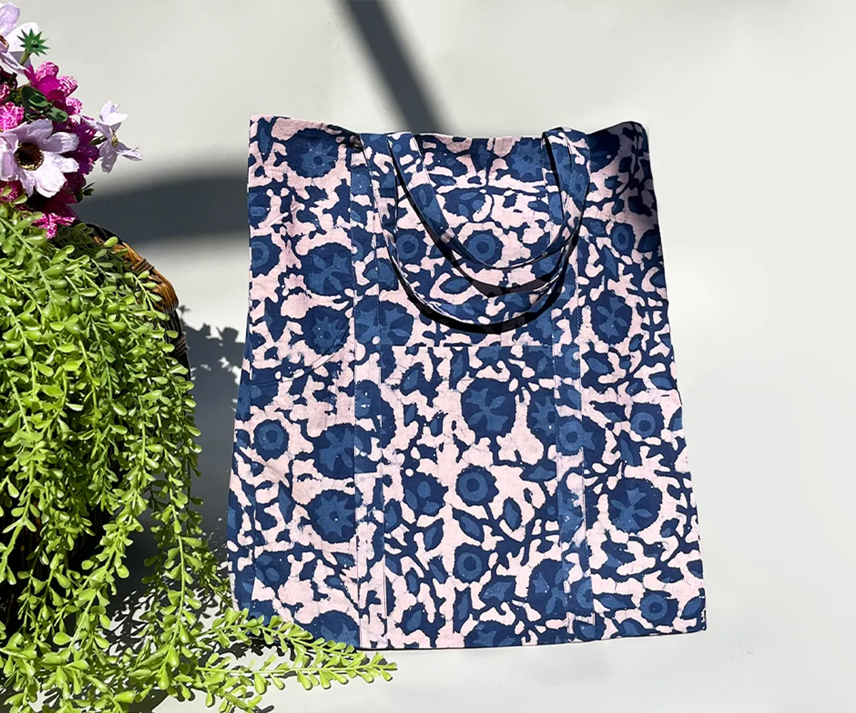 Handblock Printed Tote Bag
